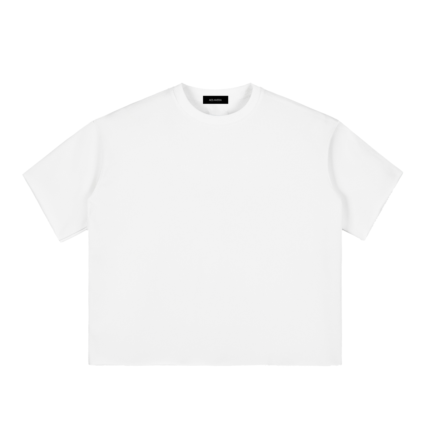 Aes Avera Boxy Half-Sleeve Raw-Edge T-Shirt