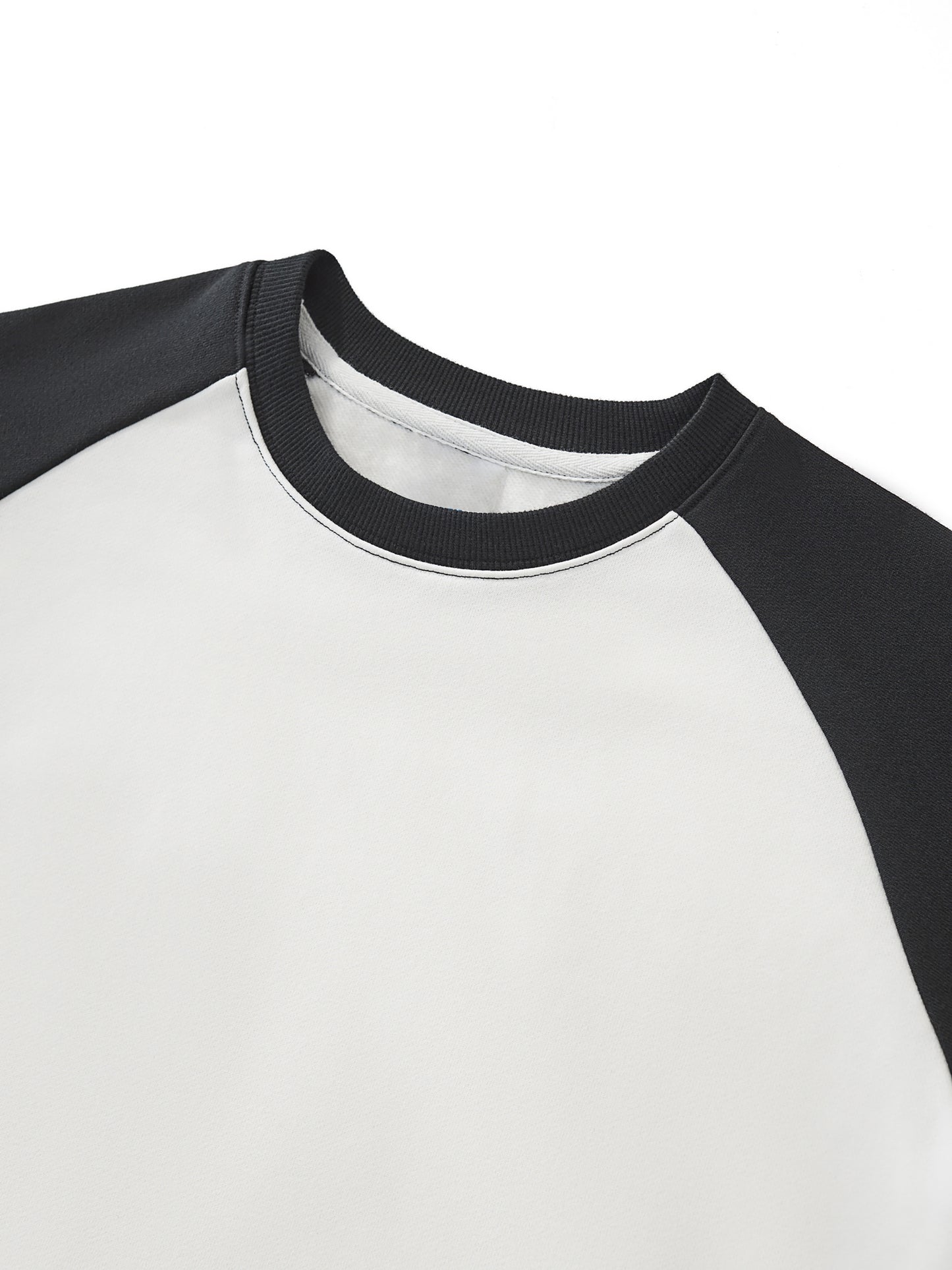 Aes Avera Raw-Hem Color-Block Raglan Crop Sweatshirt