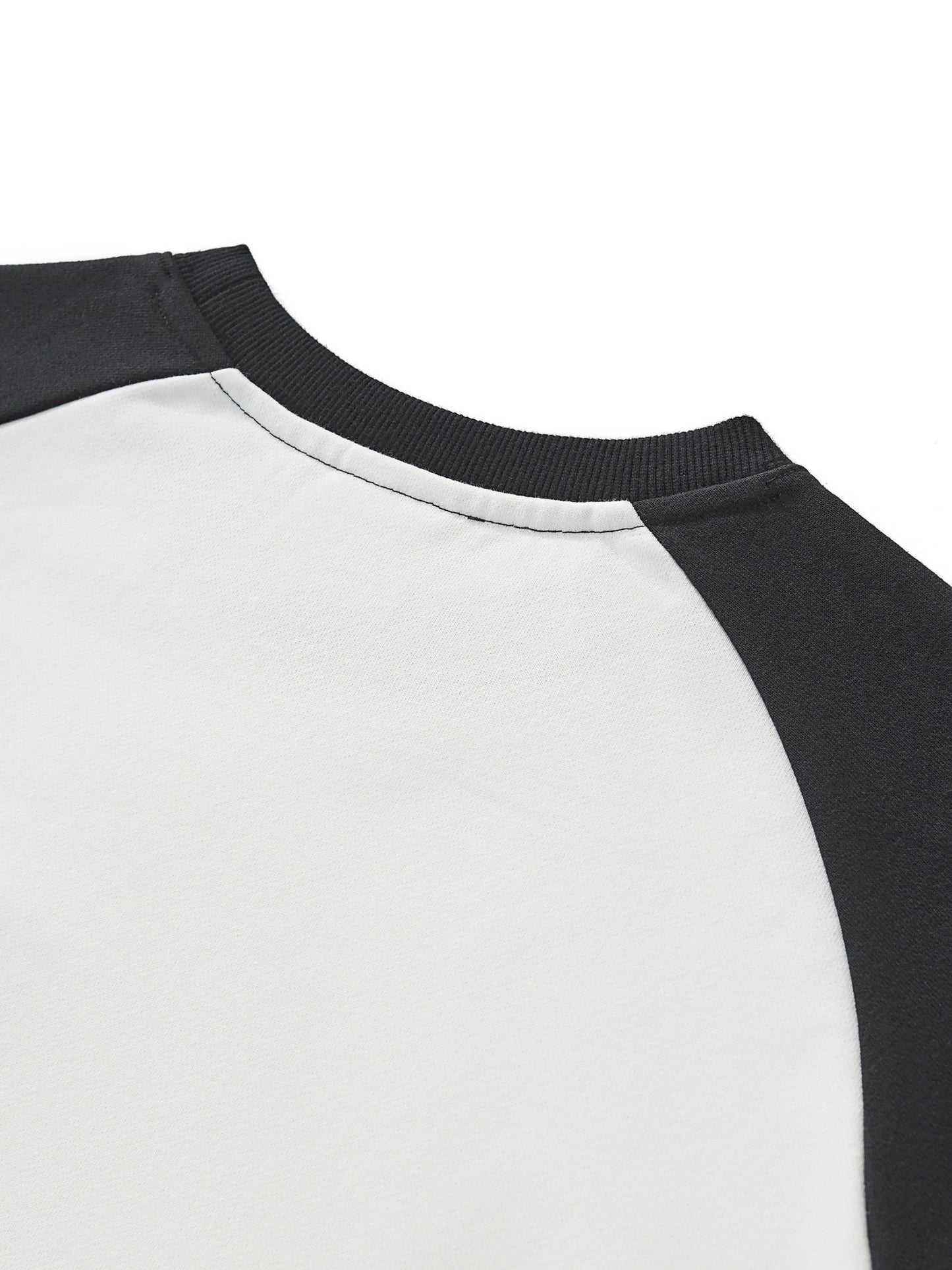 Aes Avera Raw-Hem Color-Block Raglan Crop Sweatshirt