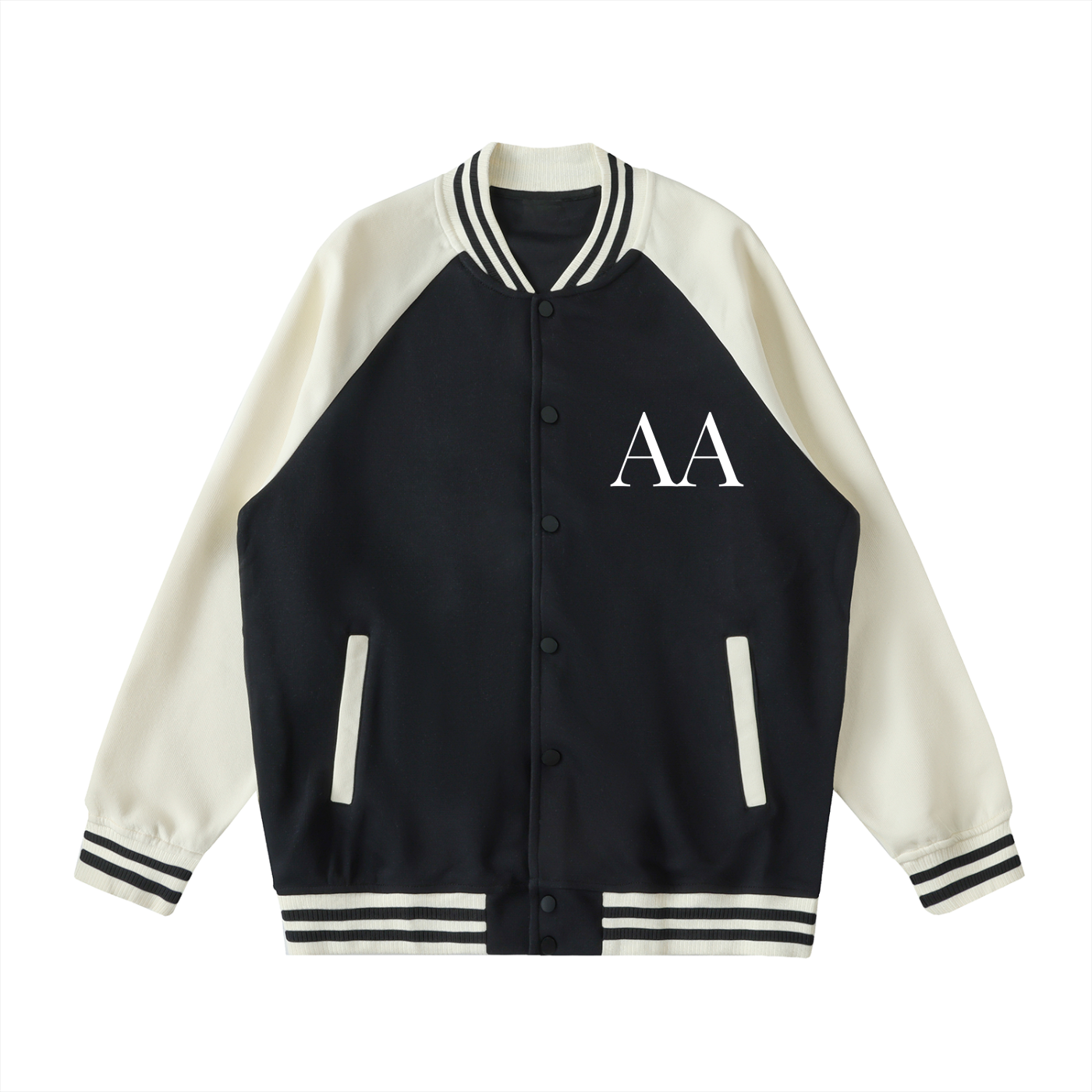 Aes Avera Two Tone Raglan Sleeve Varsity Jacket