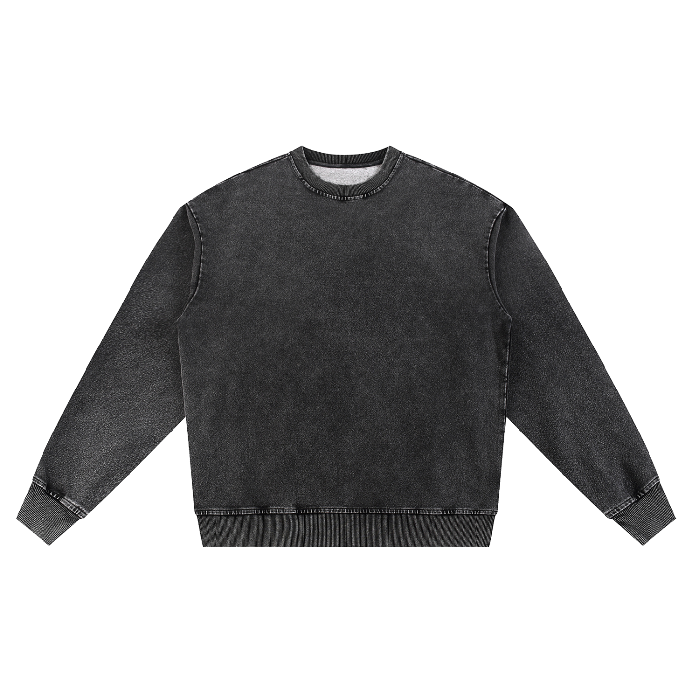 Snow Wash Oversized Crewneck Sweatshirt