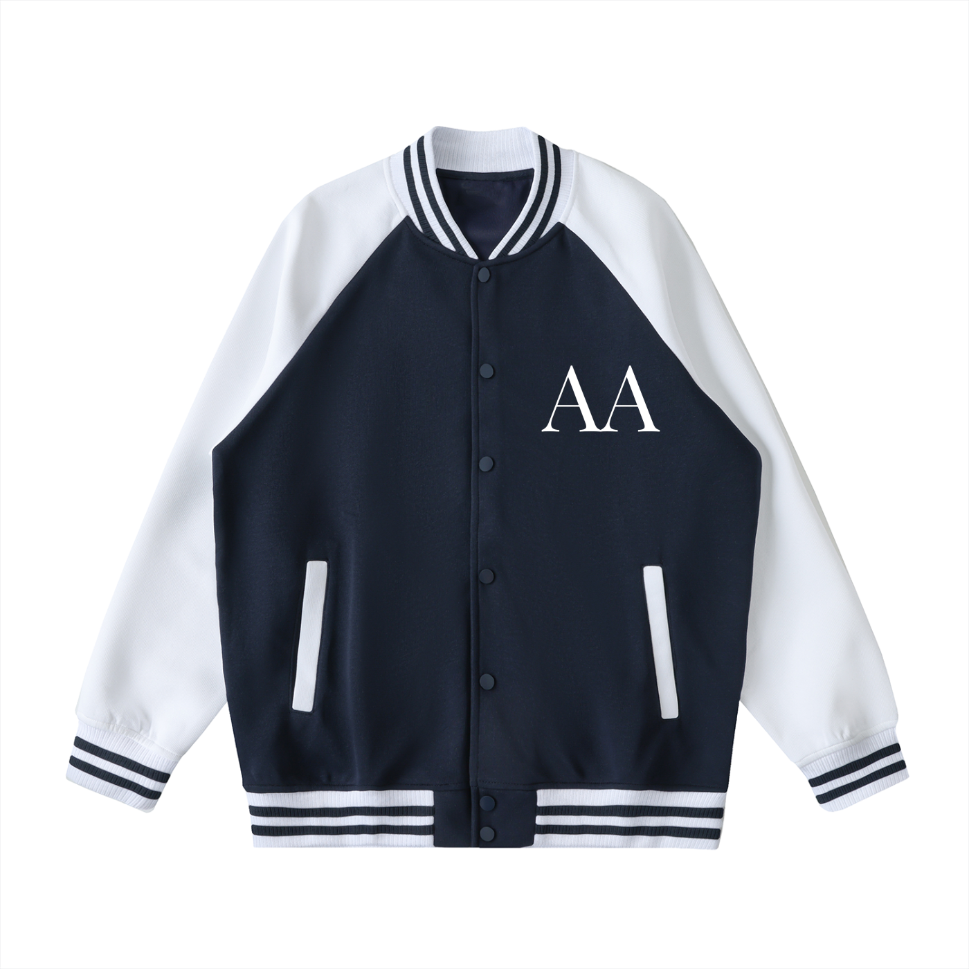 Aes Avera Two Tone Raglan Sleeve Varsity Jacket
