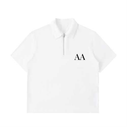 Half-Zip Cotton Polo Shirt