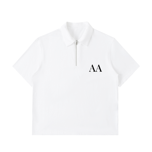 Half-Zip Cotton Polo Shirt
