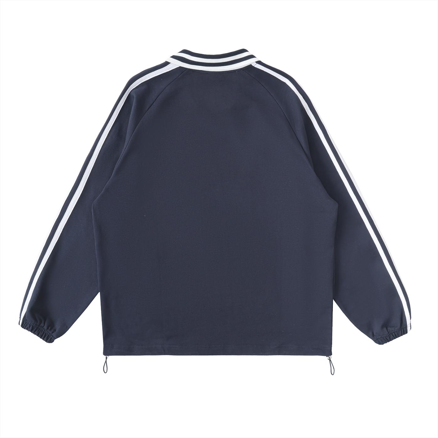 Aes Avera Contrast Striped Lapel Collar Sweatshirt