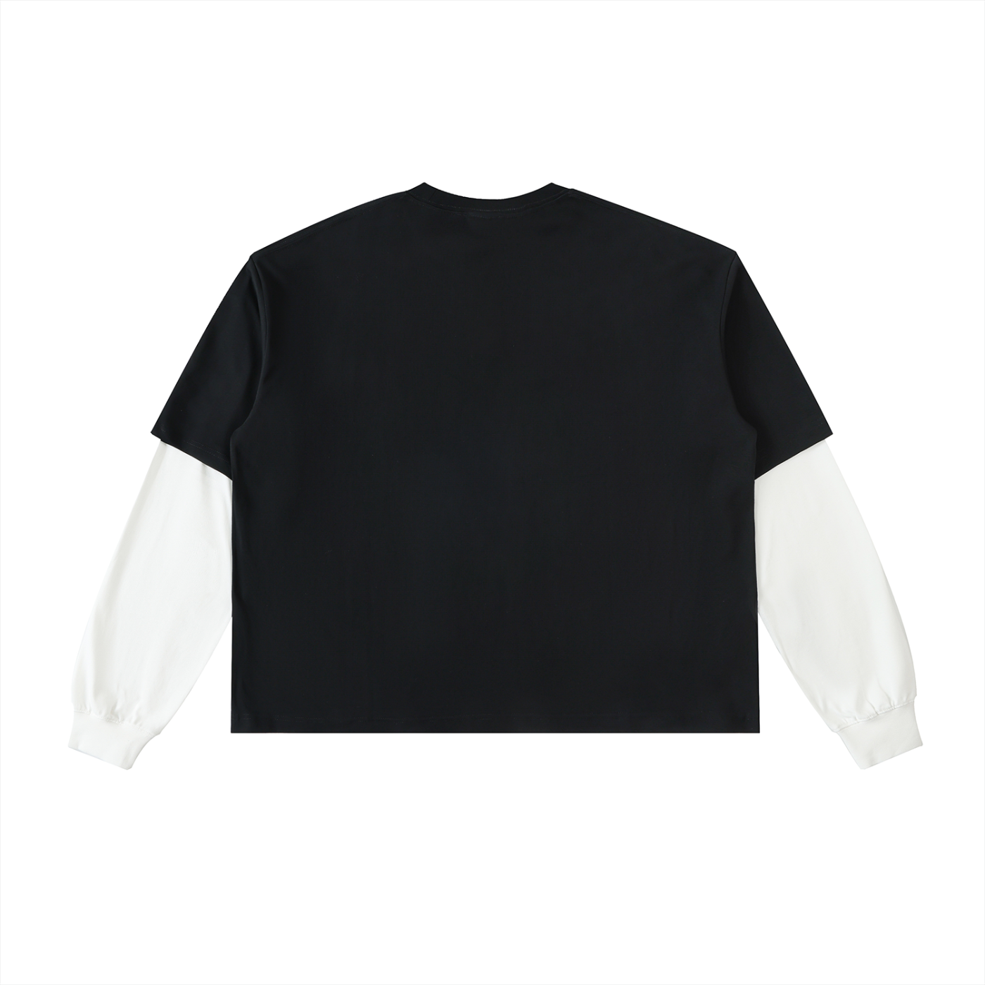 Aes Avera Layered Contrast Sleeve Cotton T-Shirt