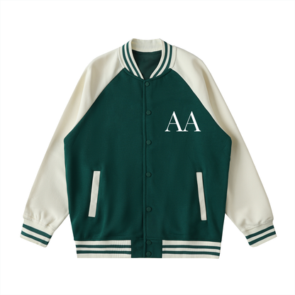 Aes Avera Two Tone Raglan Sleeve Varsity Jacket