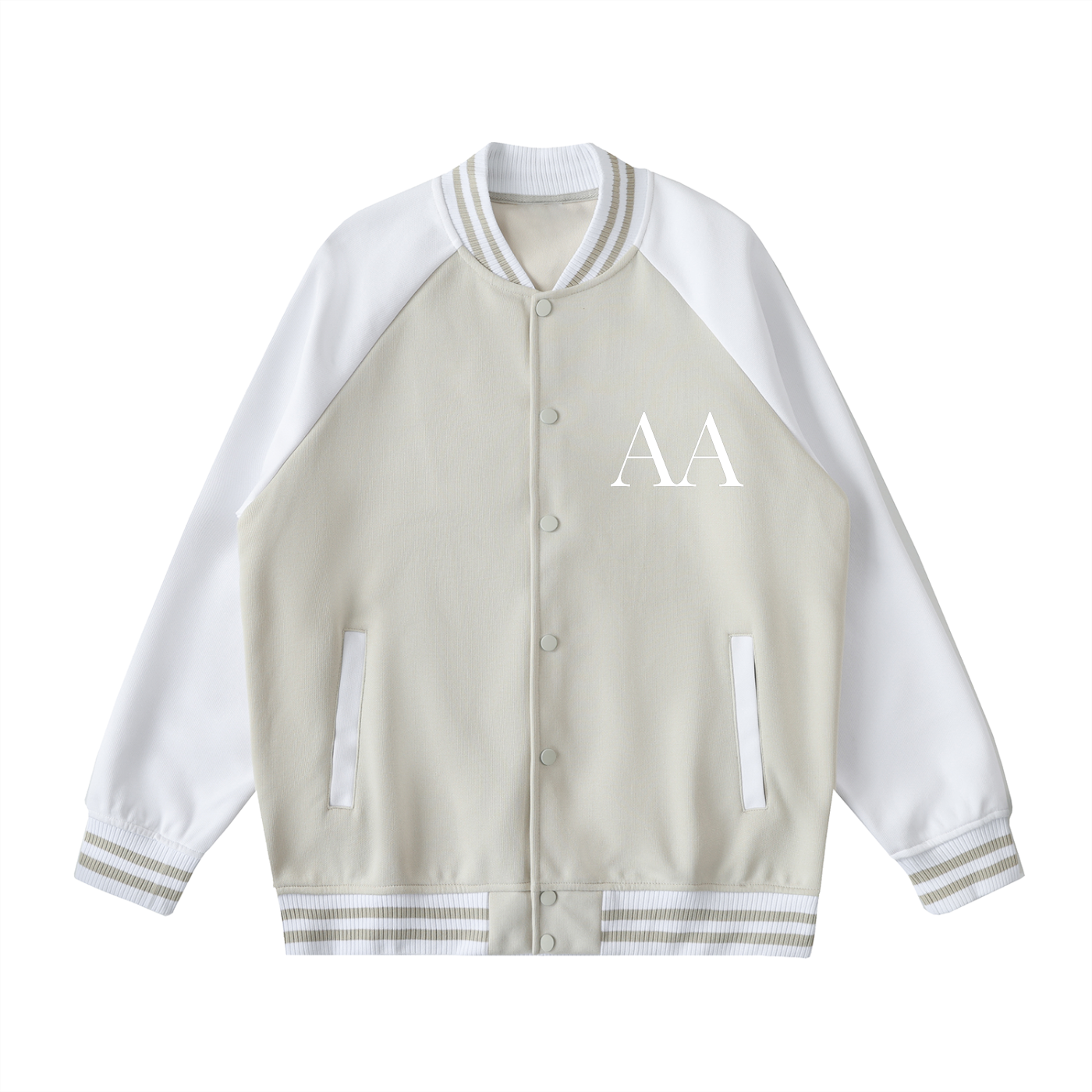 Aes Avera Two Tone Raglan Sleeve Varsity Jacket