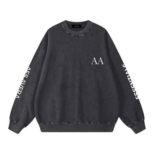 Aes Avera Essentials Snow Washed Oversized Sweatshirt