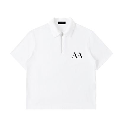 Half-Zip Cotton Polo Shirt