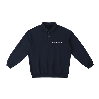 Aes Avera Heavyweight Polo-Collar Sweatshirt