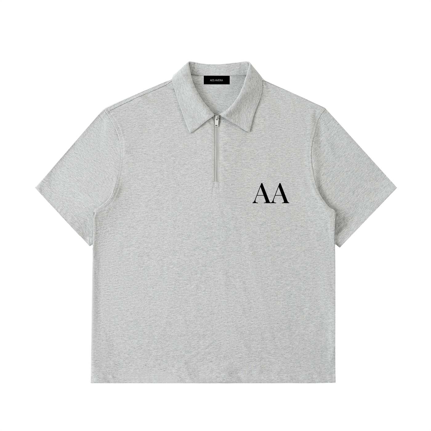Half-Zip Cotton Polo Shirt