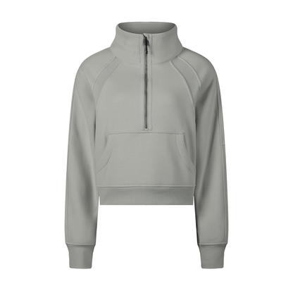 Aes Avera Cropped Half-Zip Sweatshirt