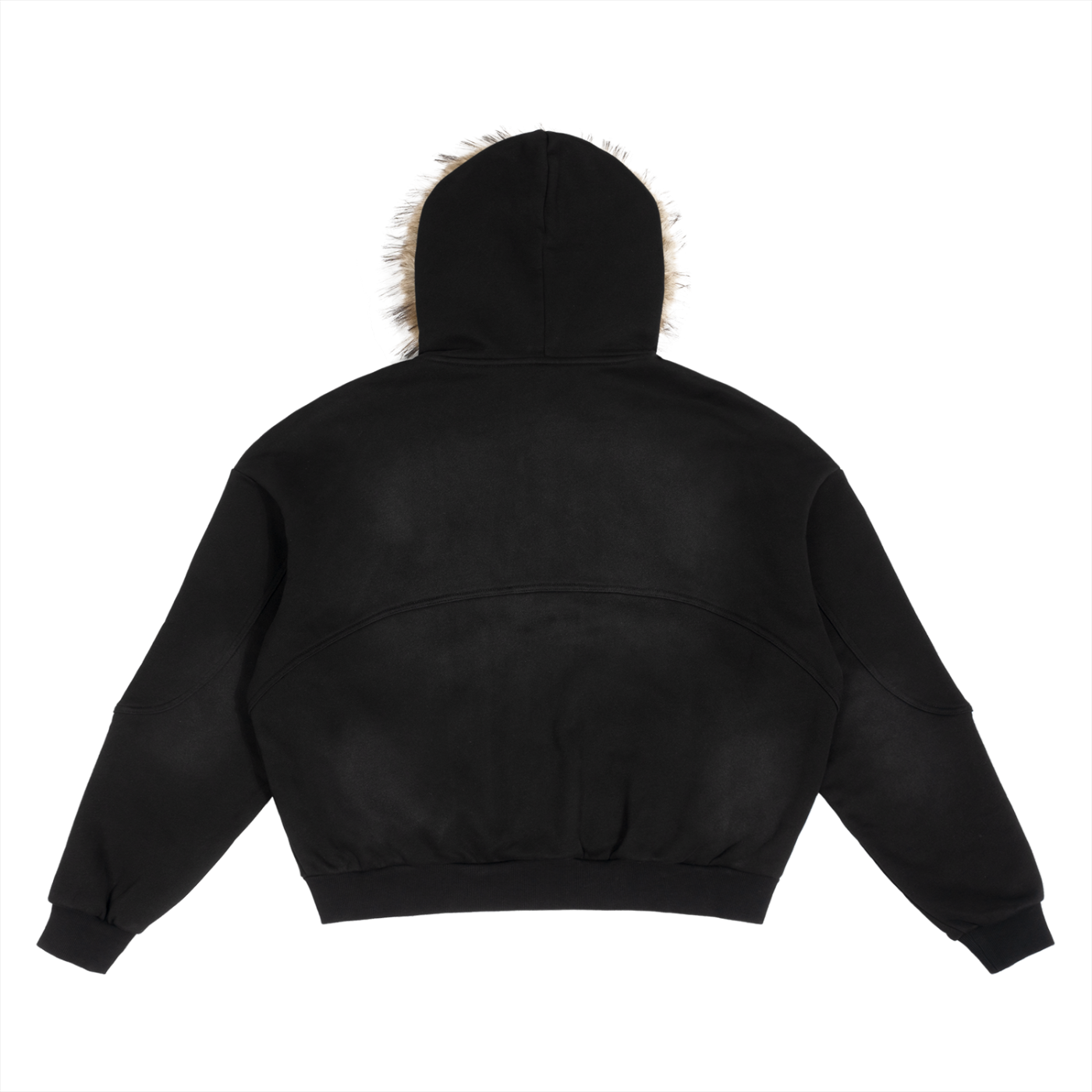 AES AVERA Sun Fade Boxy Detachable Fur Hoodie