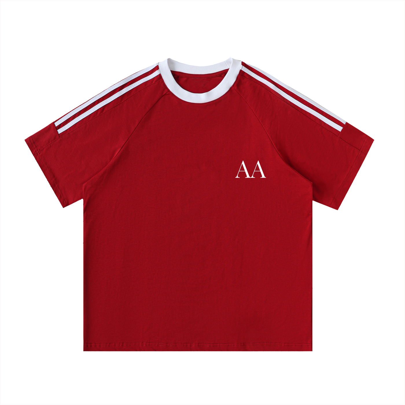 Aes Avera Contrast Tape Crewneck Cotton T-Shirt