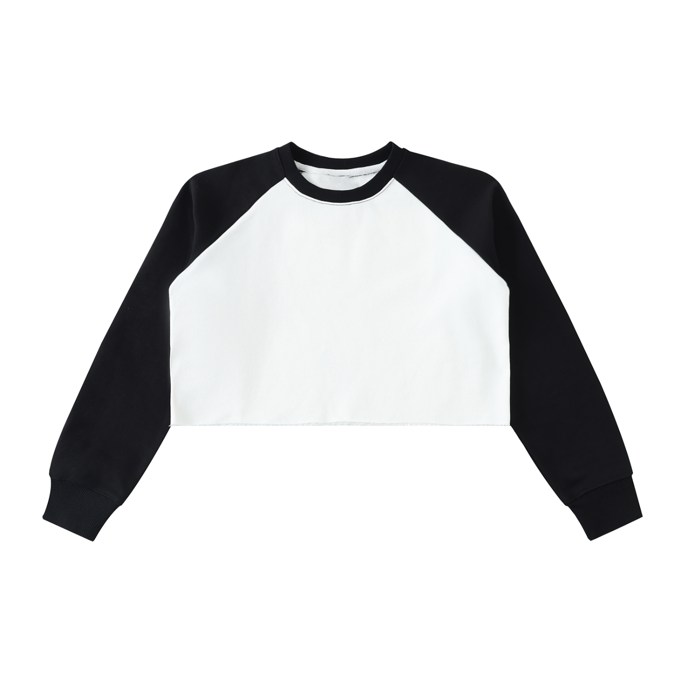 Aes Avera Raw-Hem Color-Block Raglan Crop Sweatshirt
