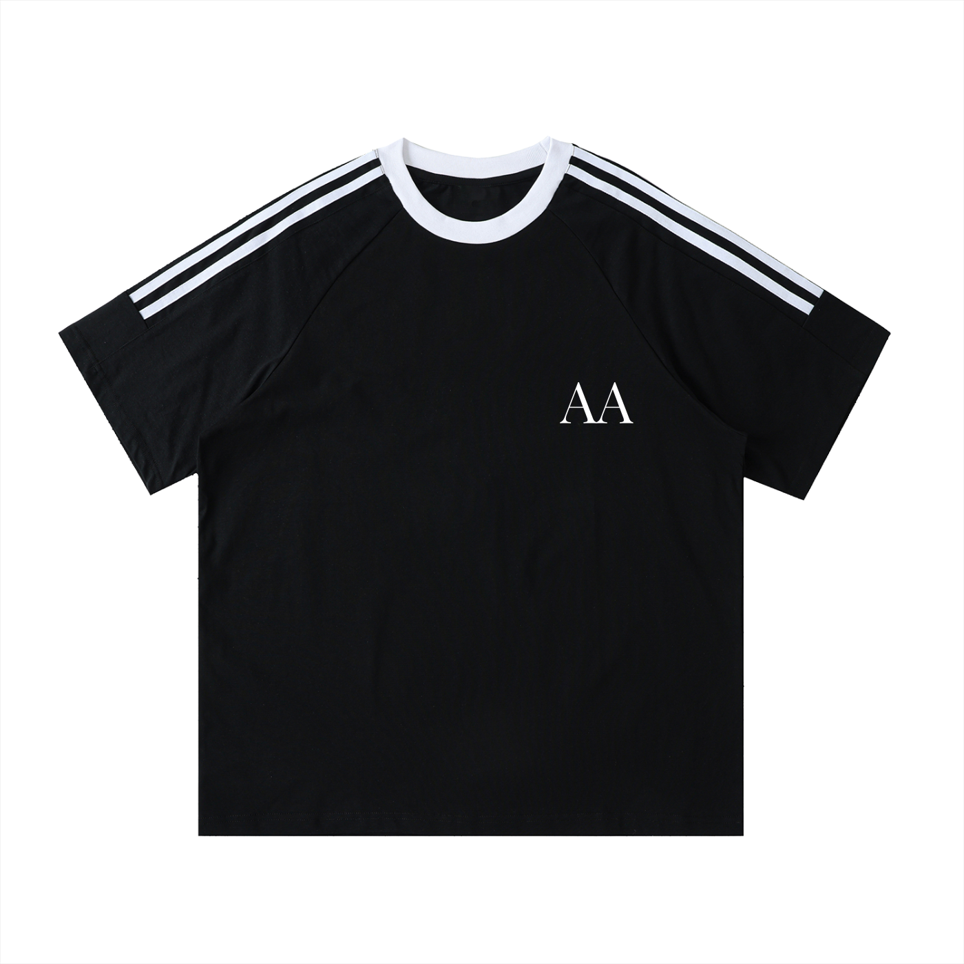 Aes Avera Contrast Tape Crewneck Cotton T-Shirt