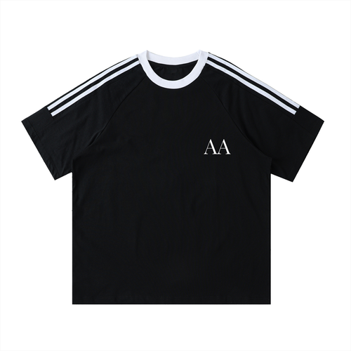 Aes Avera Contrast Tape Crewneck Cotton T-Shirt