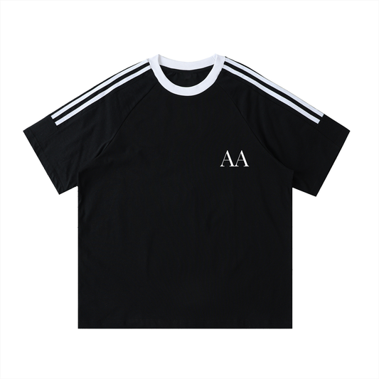 Aes Avera Contrast Tape Crewneck Cotton T-Shirt