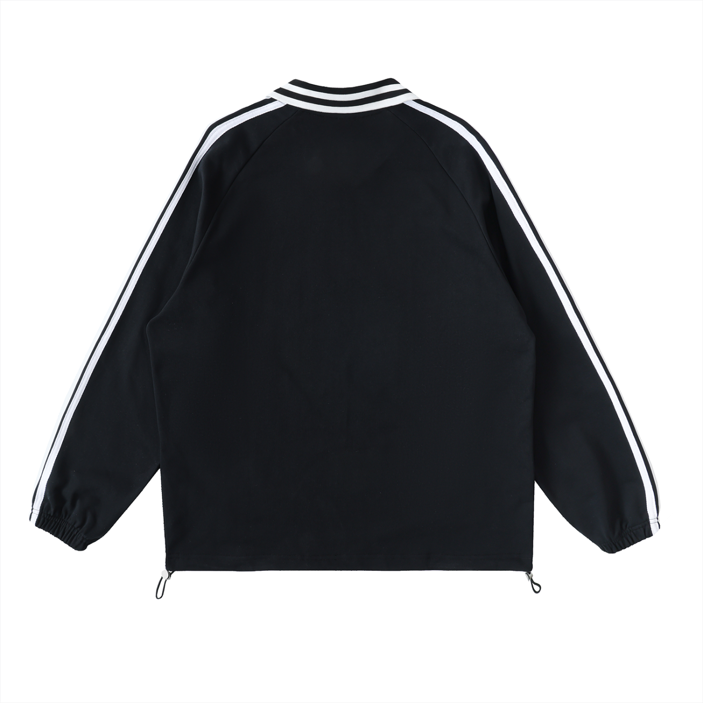 Aes Avera Contrast Striped Lapel Collar Sweatshirt
