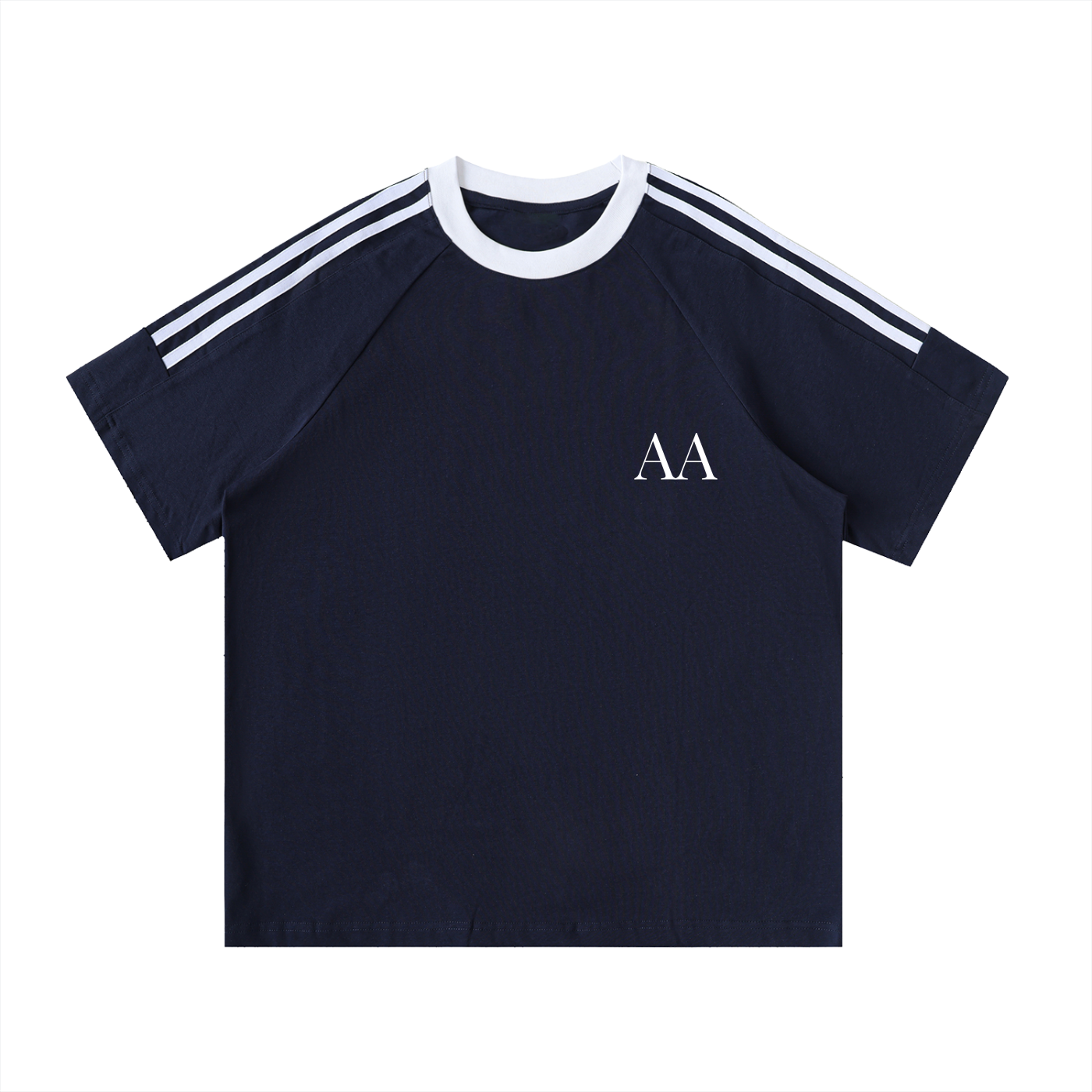 Aes Avera Contrast Tape Crewneck Cotton T-Shirt