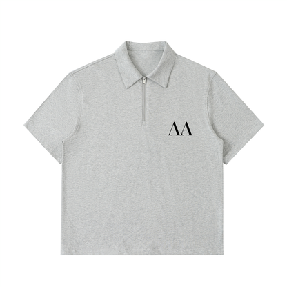 Half-Zip Cotton Polo Shirt