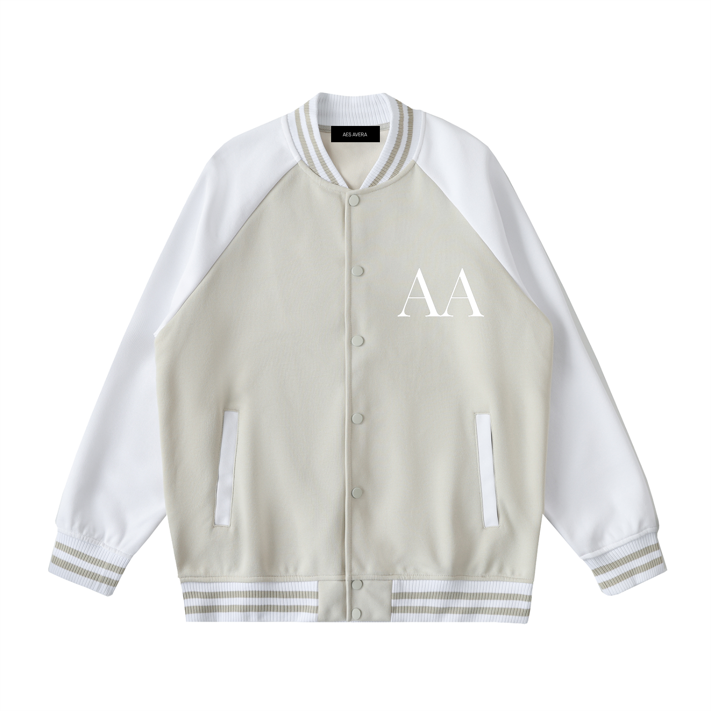 Aes Avera Two Tone Raglan Sleeve Varsity Jacket