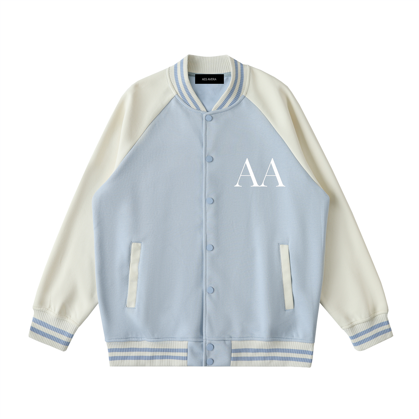 Aes Avera Two Tone Raglan Sleeve Varsity Jacket