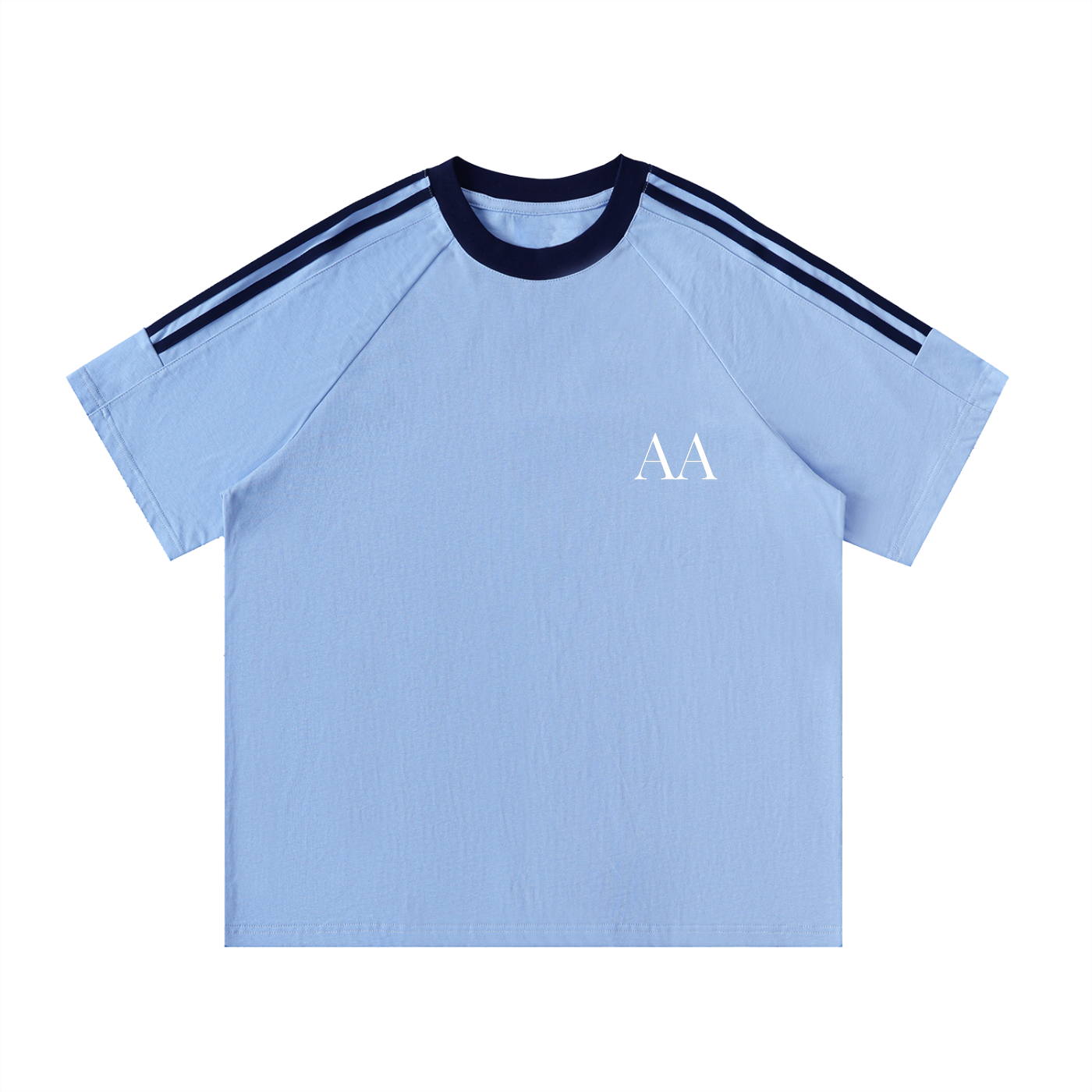 Aes Avera Contrast Tape Crewneck Cotton T-Shirt