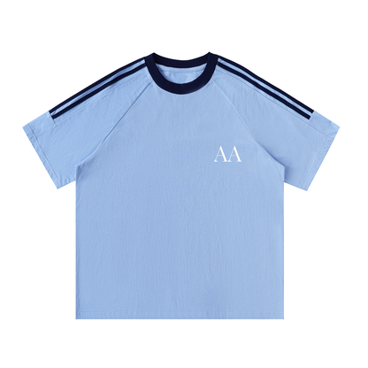 Aes Avera Contrast Tape Crewneck Cotton T-Shirt