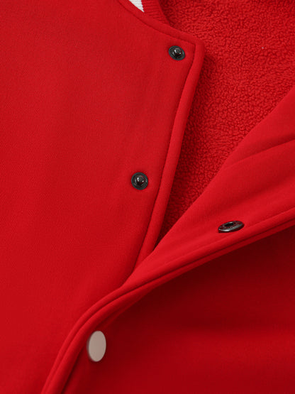 Aes Avera Two-Tone Fleeced Varsity Jacket