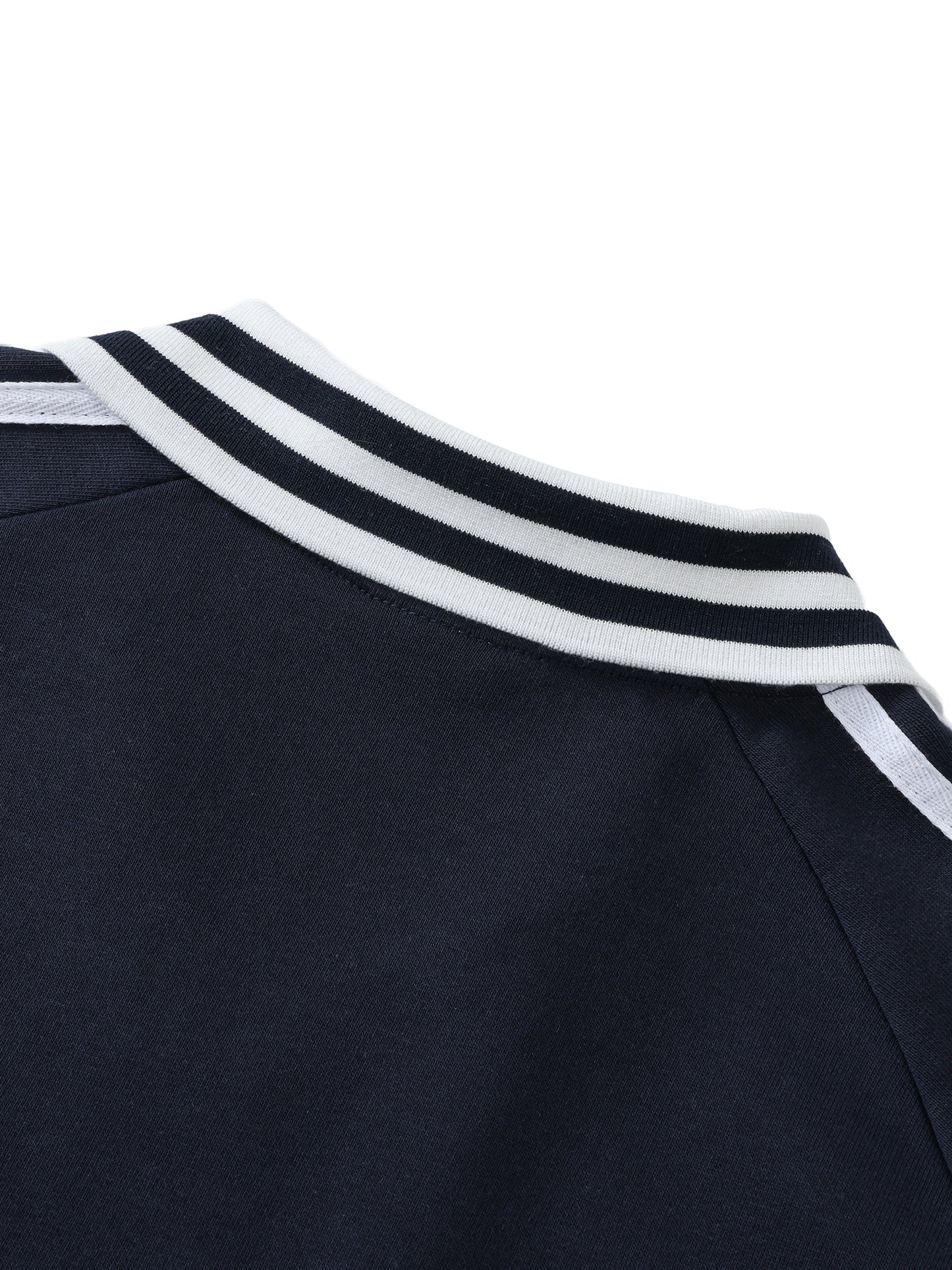 Aes Avera Contrast Striped Lapel Collar Sweatshirt