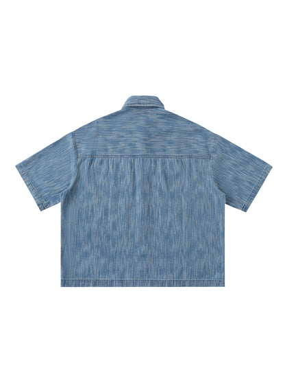 Aes Avera Distressed Wash Short-Sleeve Shirt