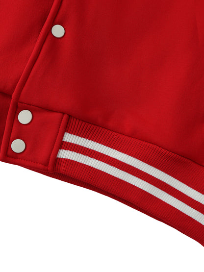 Aes Avera Two-Tone Fleeced Varsity Jacket