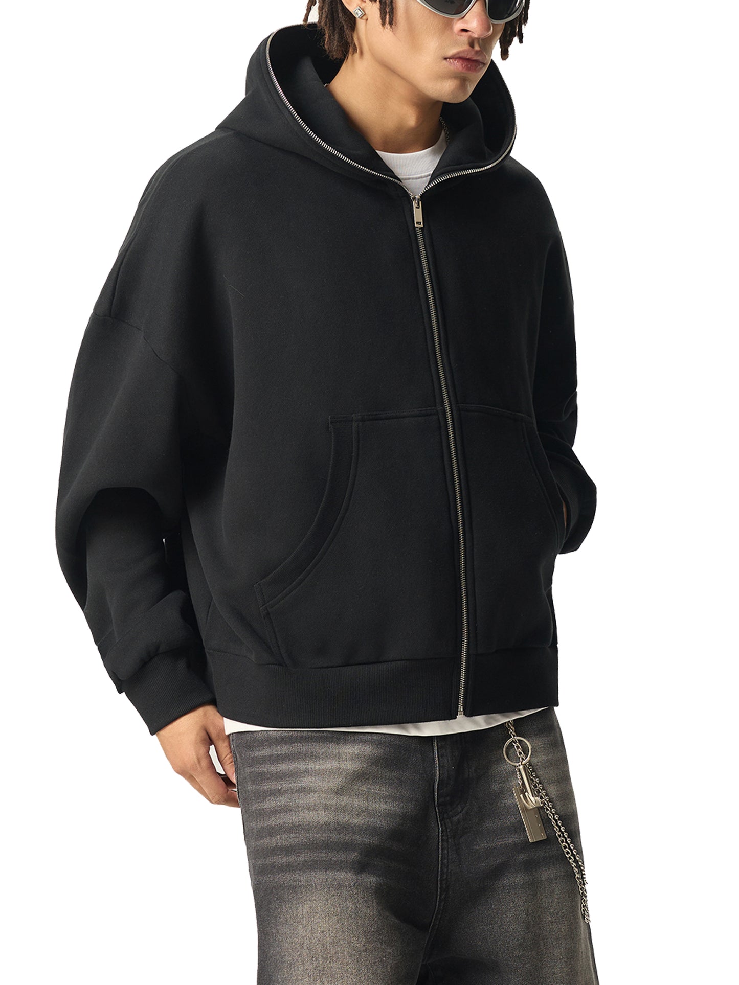 Aes Avera Fleeced Full-Zip Boxy Hoodie