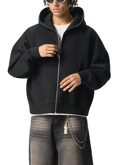 Aes Avera Fleeced Full-Zip Boxy Hoodie