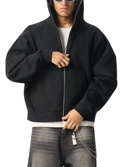 Aes Avera Fleeced Full-Zip Boxy Hoodie