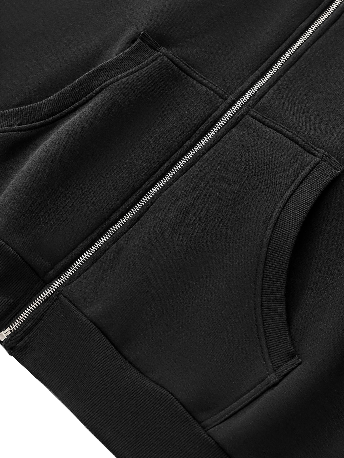 Aes Avera Fleeced Full-Zip Boxy Hoodie