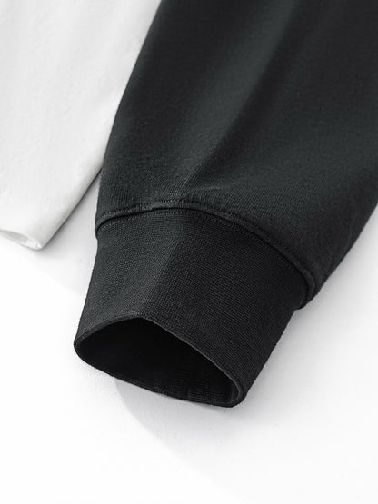 Aes Avera Layered Contrast Sleeve Cotton T-Shirt