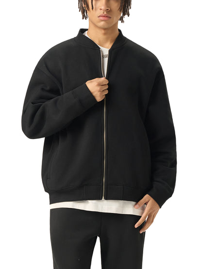 Aes Avera Essential Zip-Up Fleeced Varsity Jacket