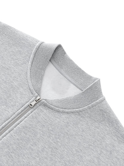 Aes Avera Essential Zip-Up Fleeced Varsity Jacket