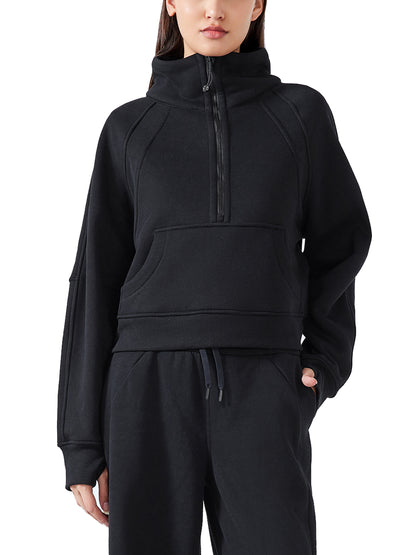 Aes Avera Cropped Half-Zip Sweatshirt