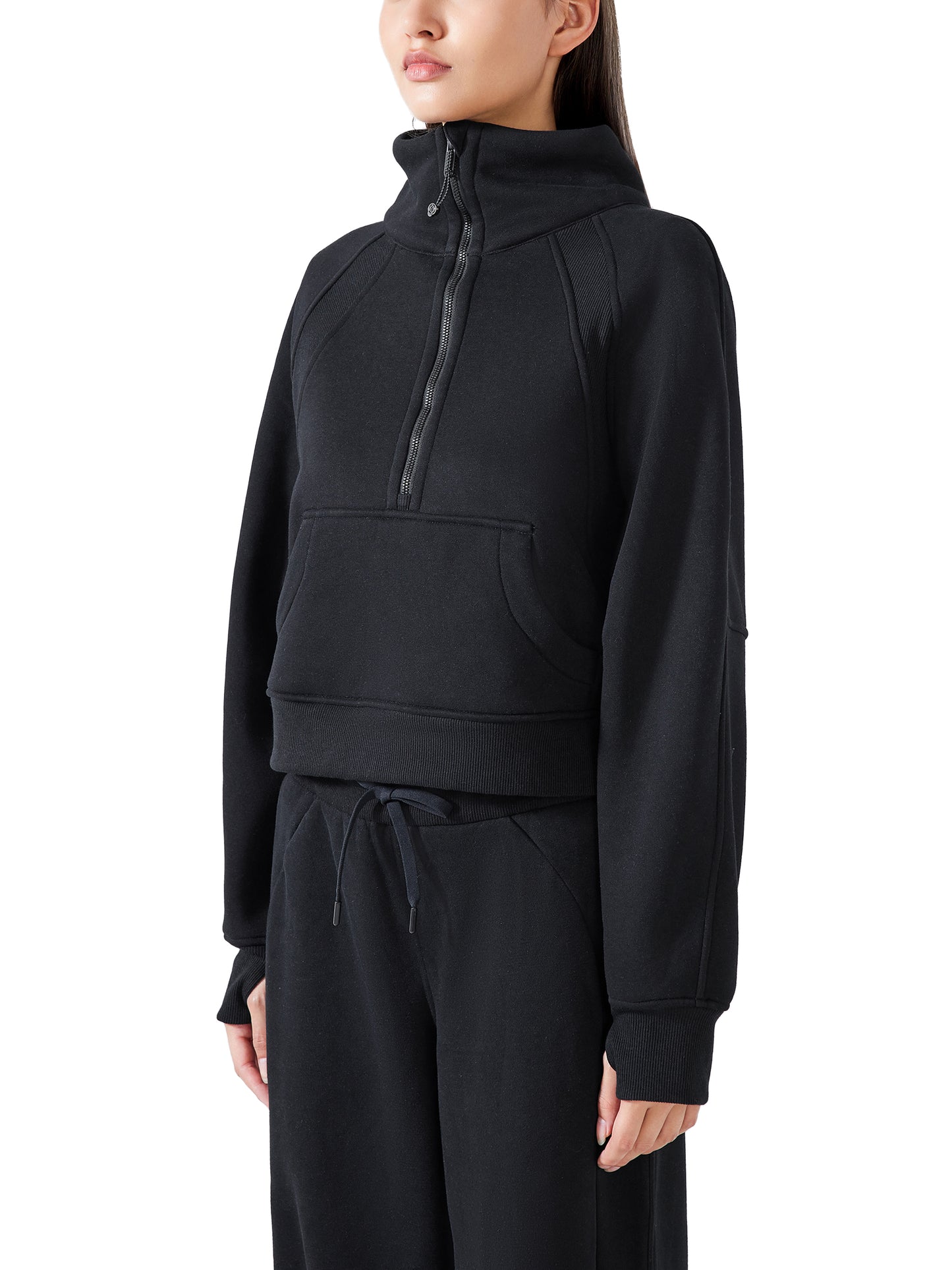 Aes Avera Cropped Half-Zip Sweatshirt