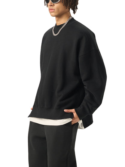 Aes Avera Silent Fleece Side Slit Crewneck Sweatshirt