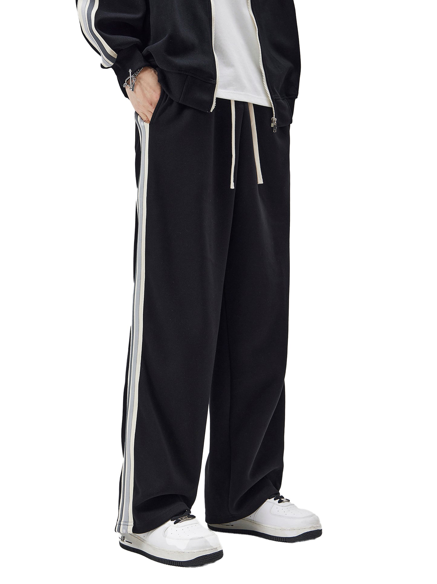 Aes Avera Contrast Side-Stripe Straight-Leg  Pants