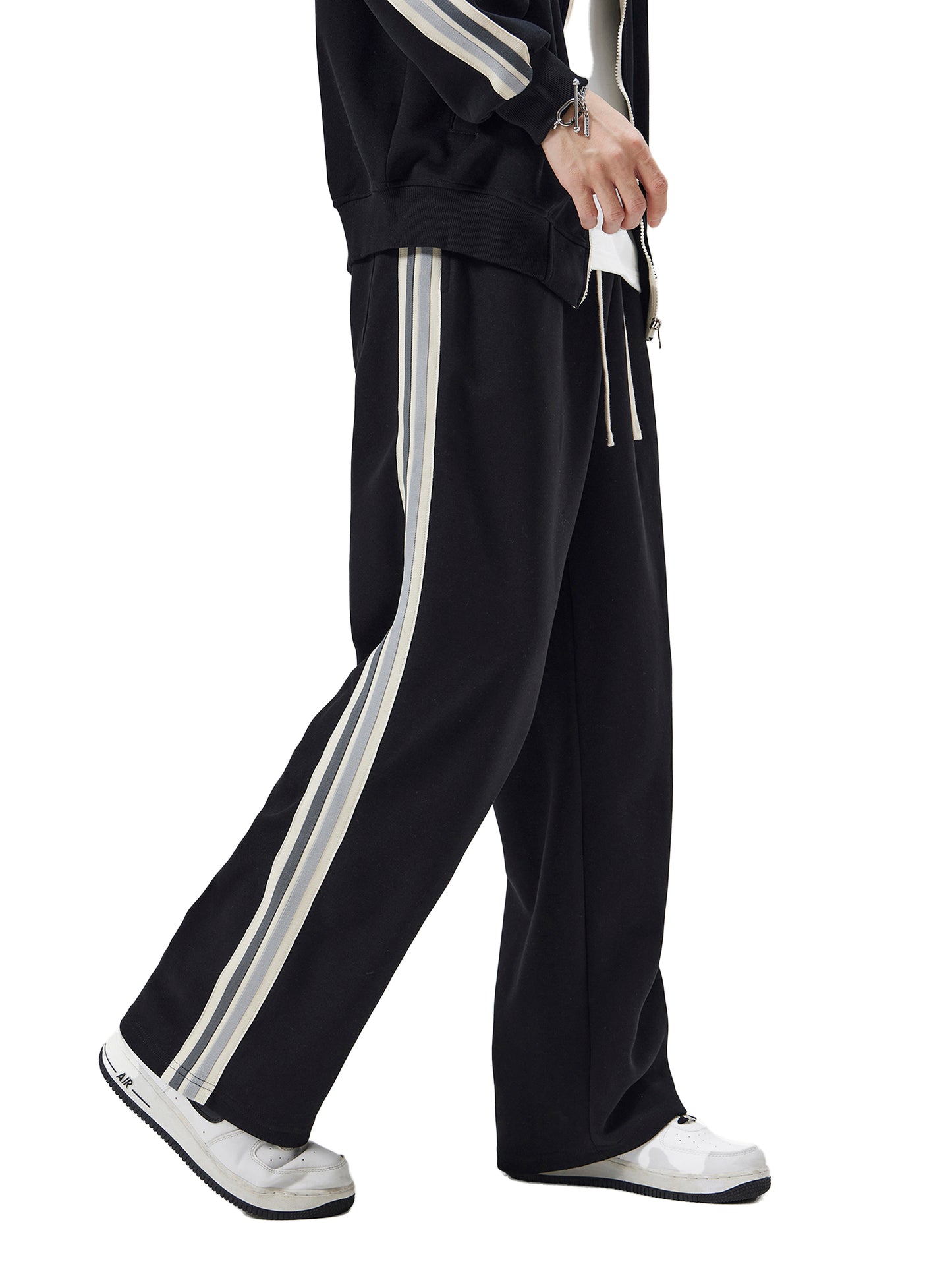 Aes Avera Contrast Side-Stripe Straight-Leg  Pants