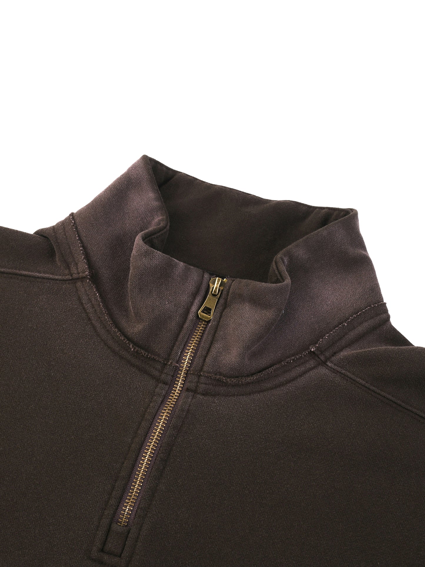 Aes Avera Sun Fade Raw Edge Quarter-Zip Sweatshirt