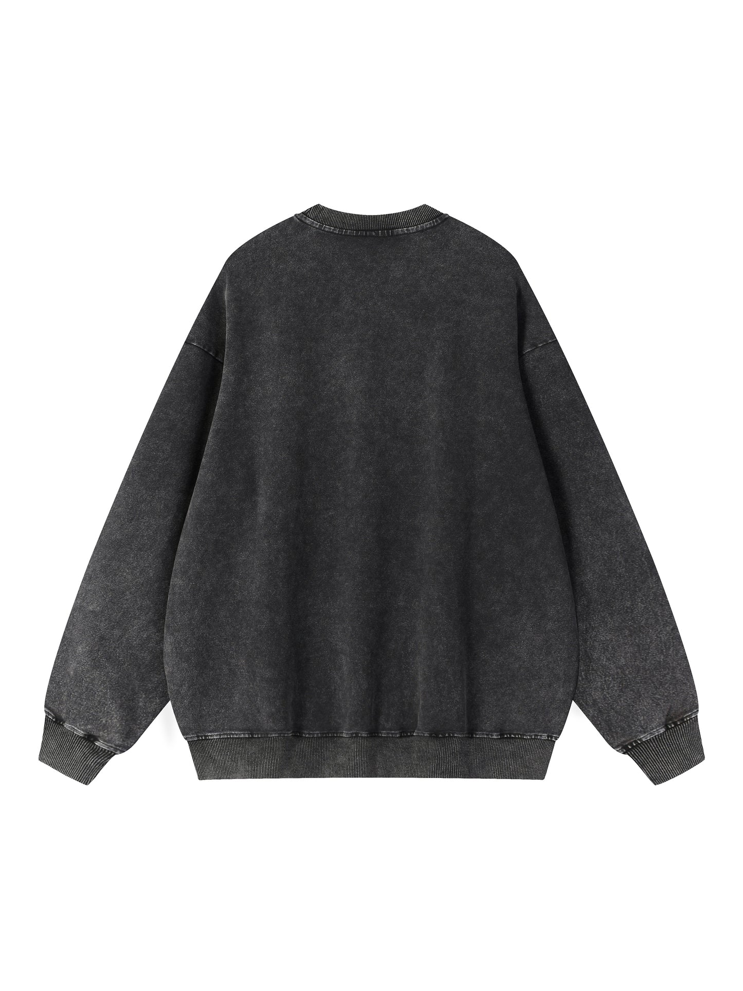 Snow Wash Oversized Crewneck Sweatshirt
