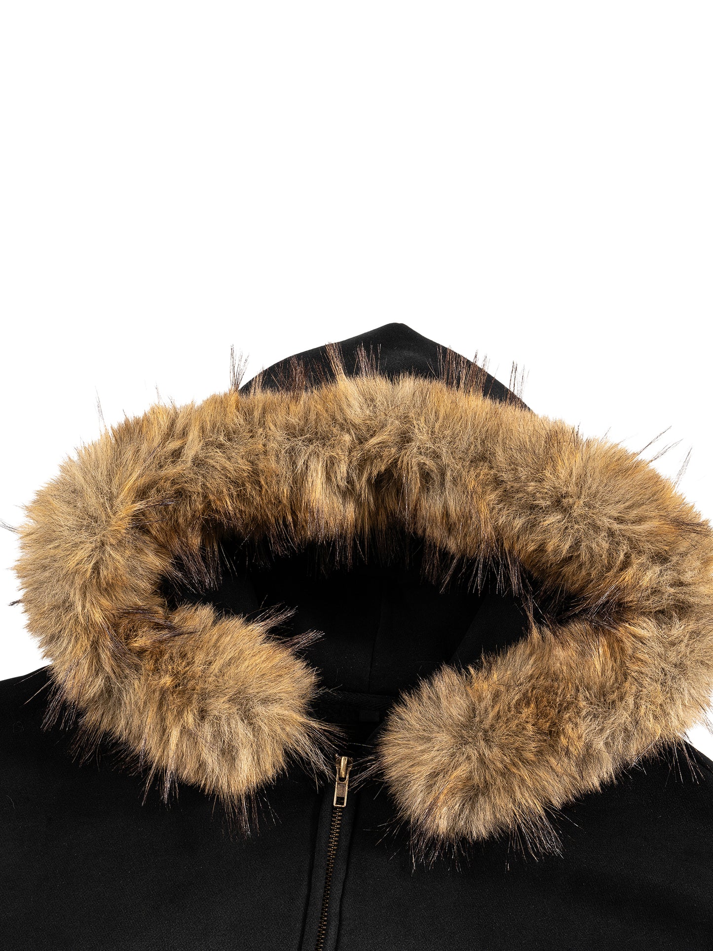 AES AVERA Sun Fade Boxy Detachable Fur Hoodie